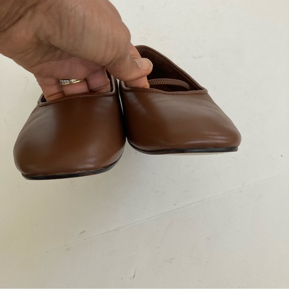 Everlane The Day Mary Jane Flats Shoes Rum Soft Leather 9 Brown - Picture 8 of 13